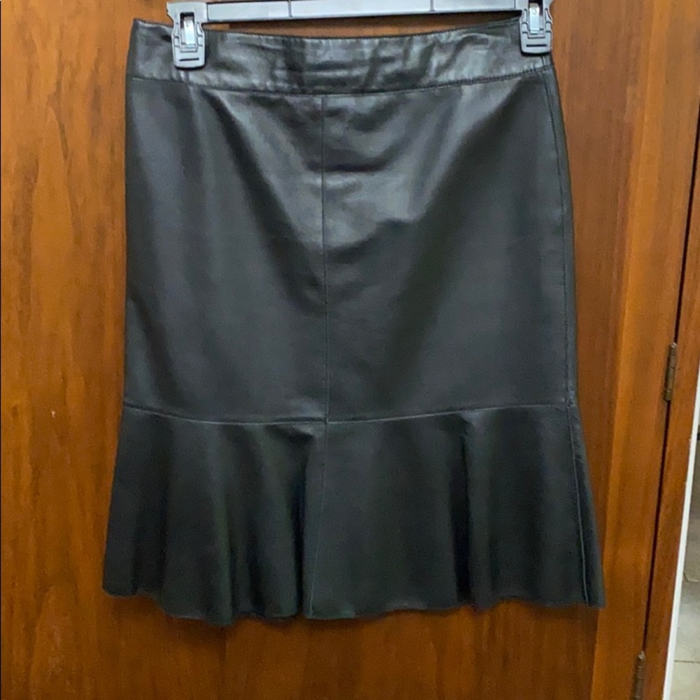 Black pleather skirt